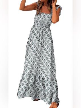 Unbranded Smocked Top Maxi Dress Sz Medium - NWOT